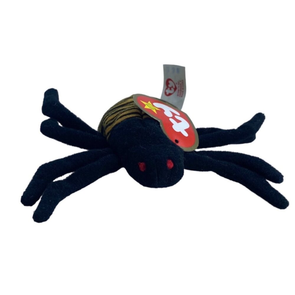 TY‎ Spinner the Spider Teenie Beanie Babies Baby Stuffed Animal Plush Toy 4"